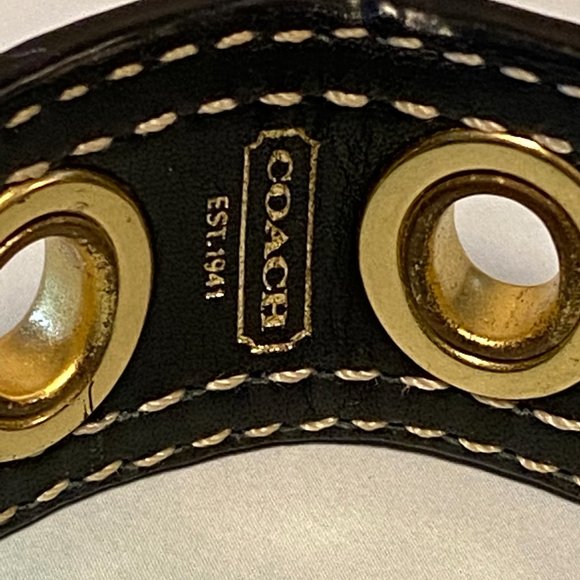 Coach Leather and Brass Bracelet - Picture 2 of 3
